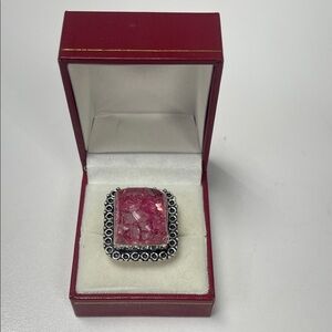 Snakeskin Jasper 925 Stamped Ring Sz 7 1/4